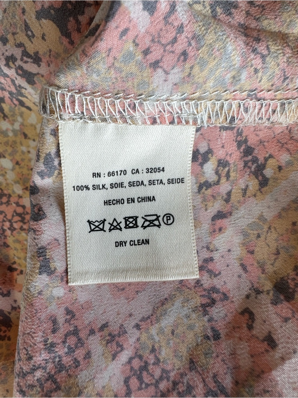 NWT E by Eloise Anthropologie 100% Silk Snake Print Cami Tank Top Orange - L - Picture 8 of 9